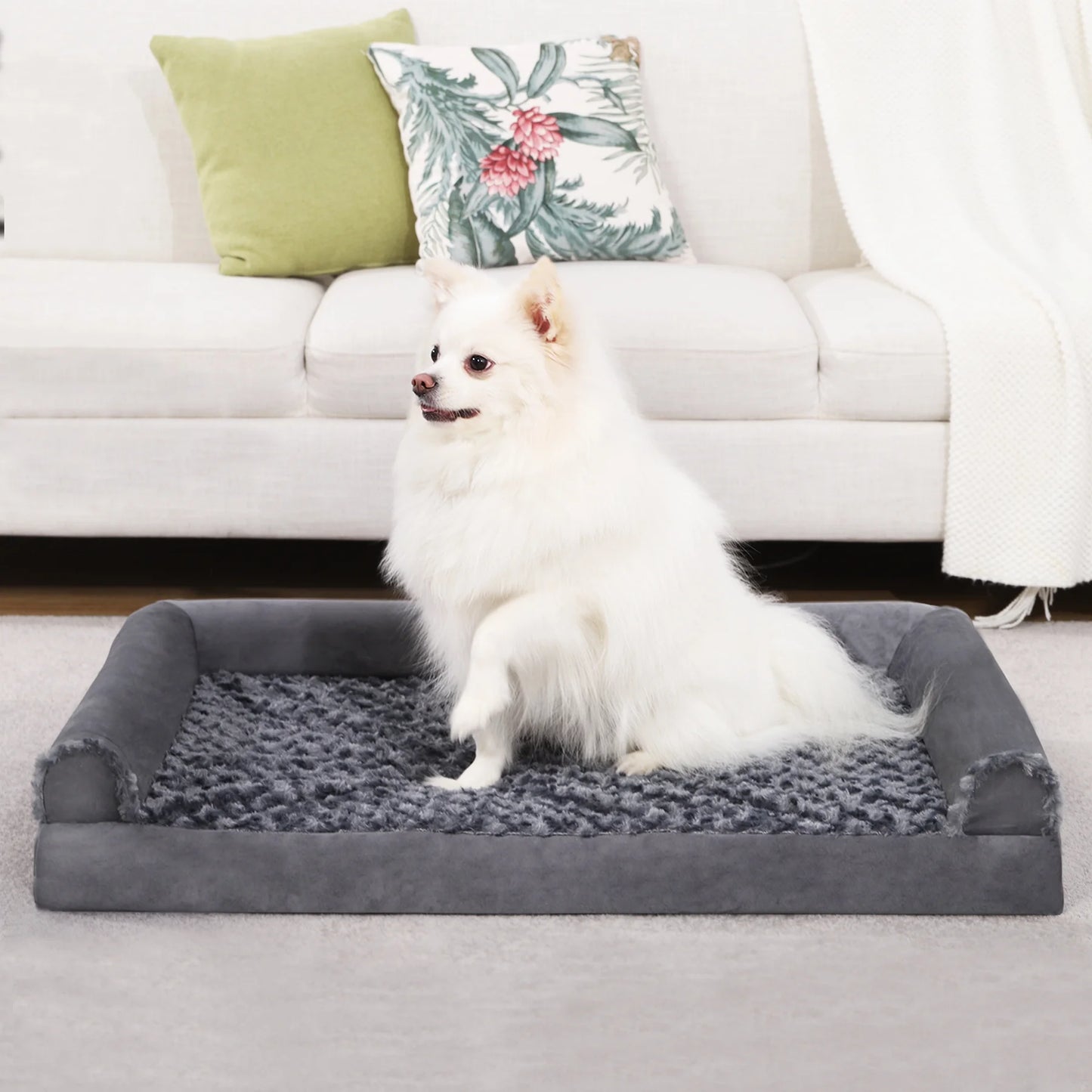 29-Inch Orthopedic Dog Bed for Medium Breeds with Waterproof, Washable Cover and Memory Foam Filling