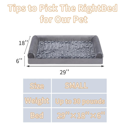 29-Inch Orthopedic Dog Bed for Medium Breeds with Waterproof, Washable Cover and Memory Foam Filling