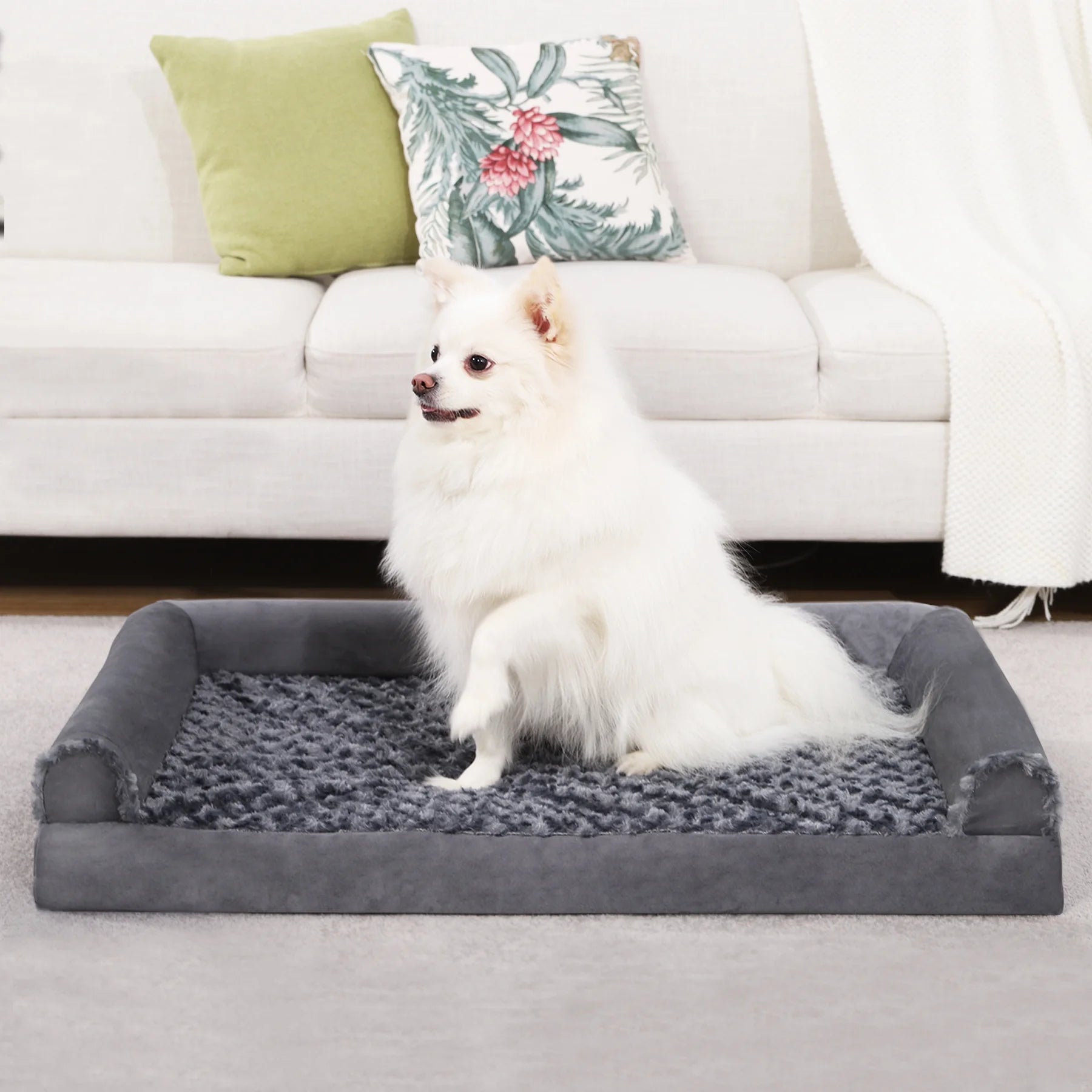 29-Inch Orthopedic Dog Bed for Medium Breeds with Waterproof, Washable Cover and Memory Foam Filling